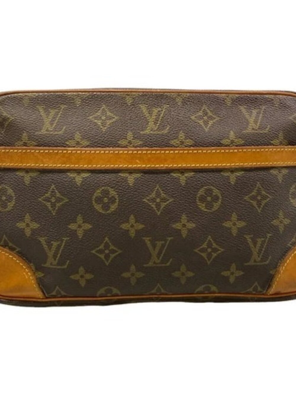LOUIS VUITTON Compiegne 28 M51845 Dark Brown Brown Monogram 854 Mens Clutch Bag